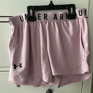 Light Pink Under Armour athletic shorts